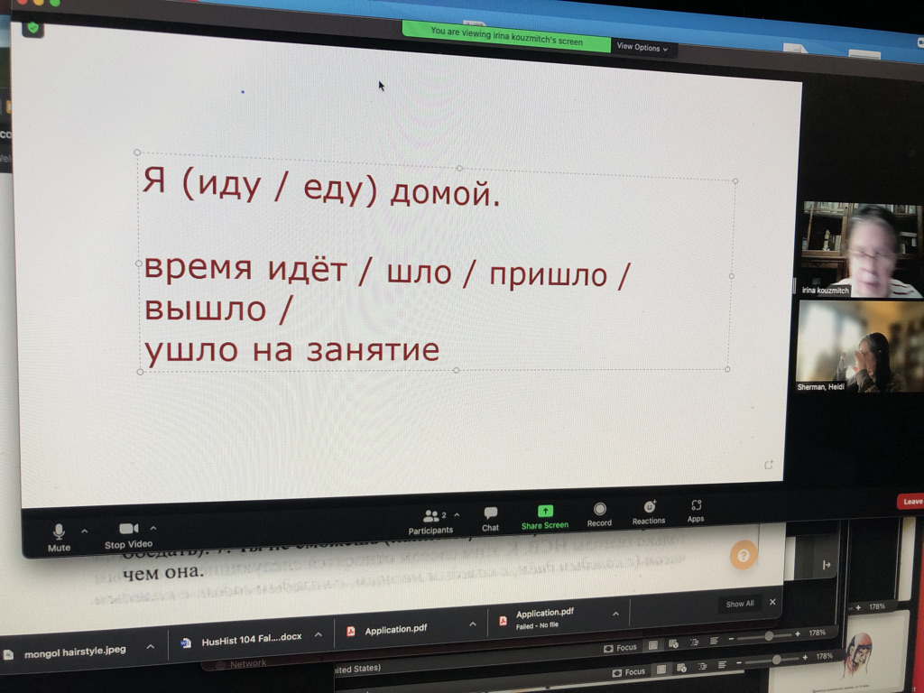 The Year Russian Zoomed Back to Me: Virtual Language Learning and Disability by professor Heidi Sherman