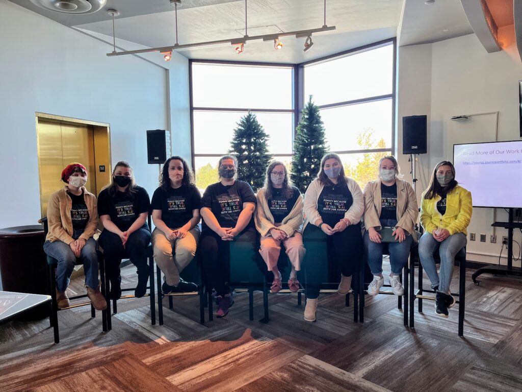 UWGB Humor Writers Proving “It’s Funny Because It’s True” (quote credit to Homer Simpson!)”